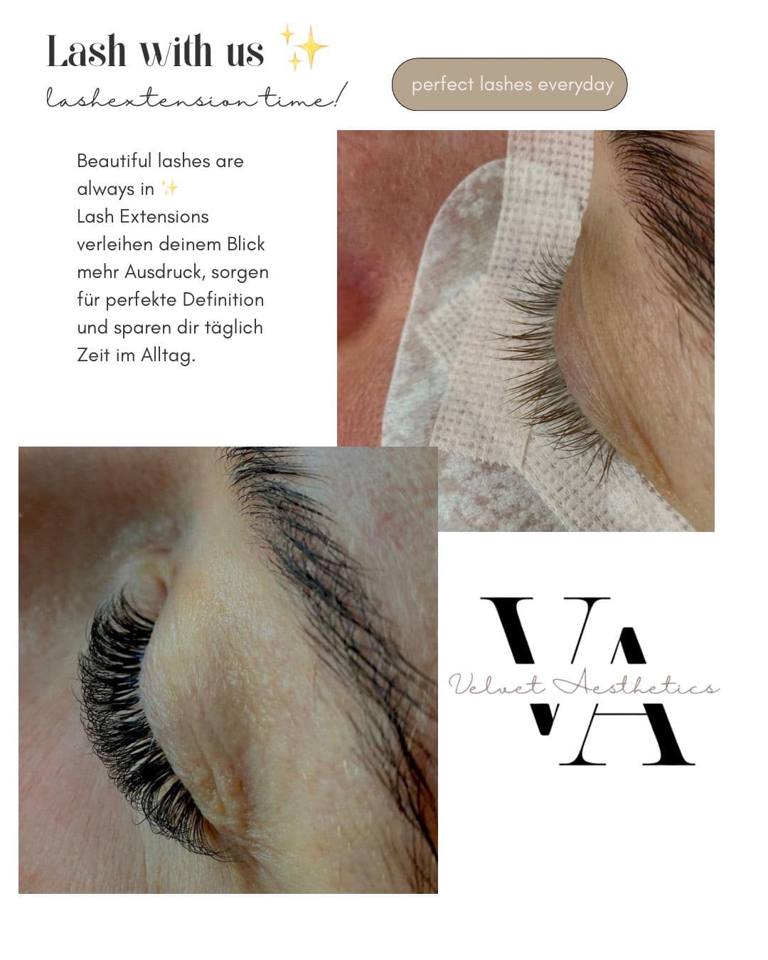 Wimpernverlängerung bei Velvet Aesthetics